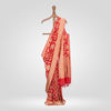 Pushpanjali Red Silk Saree