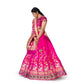Gajraj Hot Pink Banarasi Handwoven Lehenga Pink