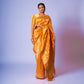Pushpanjali Saffron Banarasi Handwoven Silk Saree