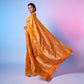 Pushpanjali Saffron Banarasi Handwoven Silk Saree