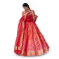 Madhosh Poppy Shahteer Banarasi Handwoven Red Lehenga