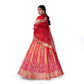 Madhosh Poppy Shahteer Banarasi Handwoven Red Lehenga
