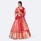Miya Mithu Banarasi Handwoven Lehenga Red