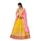 Gajraj Banarasi Handwoven Lehenga Yellow