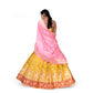 Gajraj Banarasi Handwoven Lehenga Yellow