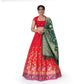 Gajraj Red Banarasi Handwoven Lehenga