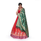 Gajraj Red Banarasi Handwoven Lehenga