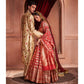 Shir Shikargah Maroon Banarasi Handwoven Lehenga