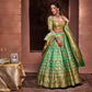 Shir Shikargah Jade Banarasi Handwoven Lehenga