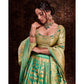 Shir Shikargah Jade Banarasi Handwoven Lehenga