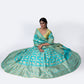 Shir Shikargah Banarasi Handwoven Lehenga Turquoise