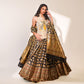 Shir Shikargah Black Banarasi Handwoven Lehenga