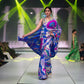 Maya Khinkhwab Floral Banarasi Handwoven Electric Blue Silk Saree