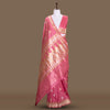 Kangoora Kadhwa Rose Pink Banarasi Handwoven Silk Saree