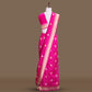 Kangoora Kadhwa Buti Pink Banarasi Handwoven Silk Saree