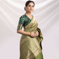 Priya Bapat in Anandita Brocade Green Banarasi Handwoven Silk Saree