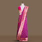 Imperial Brocade Fondant Pink Banarasi Handwoven Silk Saree