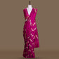 Aada Chevron Kadhwa Magenta Saree Silk