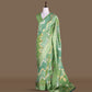 Aada Rangkat Sage Green Kora Silk Saree