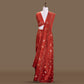 Manikya Banarasi Handwoven Fiesta Rust Silk Saree