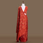 Manikya Banarasi Handwoven Fiesta Rust Silk Saree