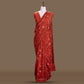 Manikya Banarasi Handwoven Fiesta Rust Silk Saree