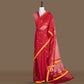 Tree of Life Red Banarasi Handwoven Kora Silk Saree