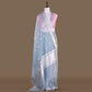 Tree of Life Powder Blue Banarasi Handwoven Kora Silk Saree