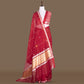 Badla Gold Red Banarasi Handwoven Kora Silk Saree