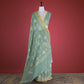 Jamdani Powder Blue Muslin Cotton Saree