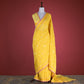 Resham Jaal Lime Yellow Muslin Cotton Saree