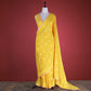 Muslin Yellow Cotton Saree