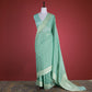 Patti Bel Blue A Teal Cotton Saree