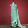 Patti Bel Blue A Teal Cotton Saree