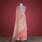 Brocade Phool Persimmon Cotton Saree