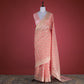 Brocade Phool Persimmon Cotton Saree