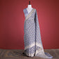 Brocade Phool Ink Blue Cotton Saree
