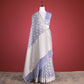 Brocade Phool Ink Blue Cotton Saree