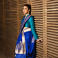 Ashwalekha Handwoven Banarasi Royal Blue Silk Saree