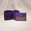 Banarasi Handwoven & Pure Leather Handmade Purple Womens Wallet
