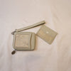 Banarasi Handwoven & Pure Leather Handmade Beige Grey Womens Wallet
