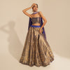 Khinkhwab Handwoven Banarasi Ink Blue Lehenga