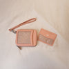 Banarasi Handwoven & Pure Leather Handmade Salmon Pink Womens Wallet