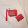 Banarasi Handwoven & Pure Leather Handmade Red Womens Wallet