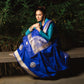 Ashwalekha Handwoven Banarasi Royal Blue Silk Saree