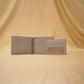 Banarasi Handwoven & Pure Leather Handmade Grey Mens Wallet
