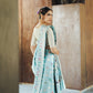 Manikya Handwoven Banarasi Aqua Rumali Pallu Silk Saree