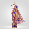 Badam Orchid Banarasi Handwoven Kora Net Saree