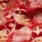 Char Chinar Banarasi Handwoven Red Chiffon Saree