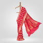 Chaarbaksh Vermillion Red Chiffon Saree